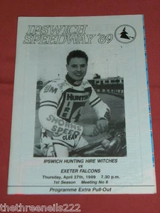 SPEEDWAY PROGRAMME - IPSWICH V EXETER - APRIL 27 1989 - Picture 1 of 1