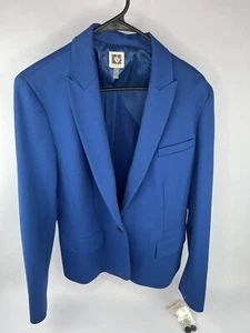 SIZE 10 ANNE KLEIN RAVEN BLUE BLAZER SPORTS JACKET WOMENS - Picture 1 of 14