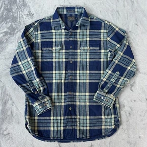 Pendleton Woolen Mills Thomas Kay Flanellhemd Herren mittelblau kariert Knopf - Bild 1 von 11