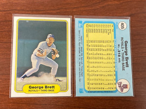 GEORGE BRETT 1982 FLEER KANSAS CITY ROYALS CARD #405