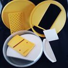 Vintage Tupperware Cheese Grater Slicer 1849 Cutting Board Bowl 1831-5 Lid Lot 8