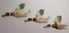 Vintage Keele Street Pottery Flying Mallard Ducks Wall Plaques x 3