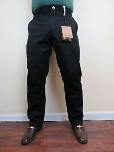 $560 NWT BURBERRY DOVER BLACK COTTON CLASSIC TROUSER PANTS EU 52 US 42 W 36 - Picture 1 of 12