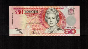 Fiji 50 DOLLARS ND(1996) First Prefix Low Number A000125 Gem UNC - Picture 1 of 2