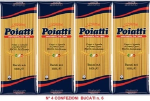 PASTA BUCATI DI SEMOLA DI GRANO DURO SICILIANO 100% POIATTI N° 6  KG 4 - Imagen 1 de 2