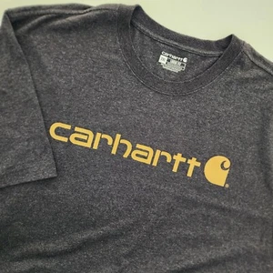 Carhartt Loose Fit gray short sleeve front logo t-shirt mens size 2XL - Imagen 1 de 6