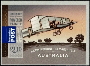 2010 Powered Flight $2.10 Harry Houdini International Booklet Stamps MUH... - Bild 1 von 1