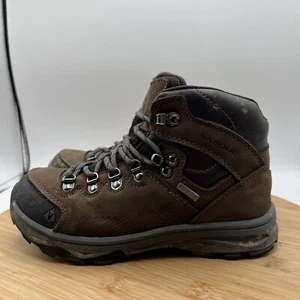 Vasque St Elias Youth Size 2 Brown Leather Waterproof Hiking Boots Shoes 7206 - Picture 1 of 9