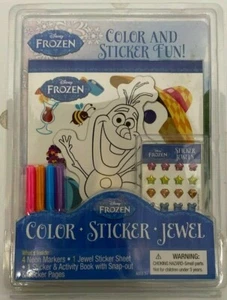 Juego de actividades divertidas con joyas de color y pegatinas congeladas de Disney Elsa Olaf - Imagen 1 de 2