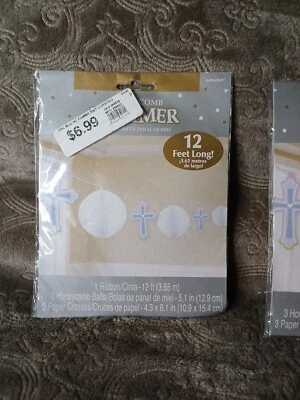 Recortadora Cruzada Bautismo Comunión Confirmación Cruz Iglesia Celebración Color Azul Foto 1 de 4