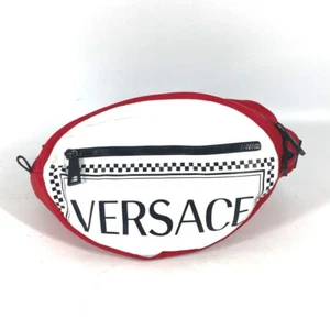 VERSACE Bolso de Hombro Cruzado Bolsa de Cintura, Bolso Cinturón Logo Tricolor Color Body Bag - Imagen 1 de 13