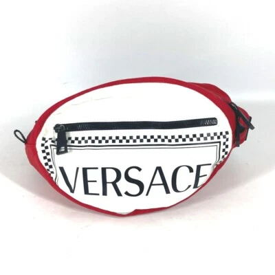 VERSACE Bolso de Hombro Cruzado Bolsa de Cintura, Bolso Cinturón Logo Tricolor Color Body Bag Foto 1 de 4
