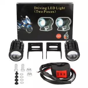 1 Pair Motorcycle Driving Light Spotlights Fits For Motorcycle ATV Truck Trailer - Foto 1 di 10