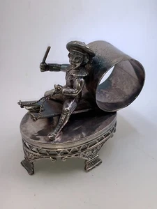 HARTFORD SILVER CO. FANCY NAPKIN RING WITH PLAYFUL BOY - BEST OFFER - 27 OF 34 - Picture 1 of 16