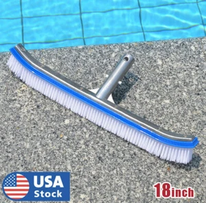 Professional 18" Pool Brush Chlorine Resistant Cleaning Brush Broom Algae Walls - Picture 1 of 14
