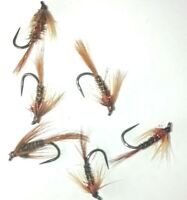 6 No BARBLESS Diawl Bach with red head and pearl flashback rib size 12 REF BL14
