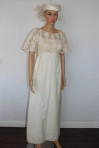 Vintage Priscilla of Boston Wedding Gown Dress Ivory - Picture 1 of 14