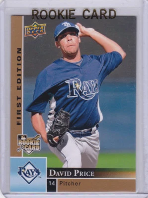 КАРТОЧКА НОВИЧКА DAVID PRICE 1-е издание TAMPA BAYRAYS 2009 Upper Deck RED SOX RC - Изображение 1 из 2