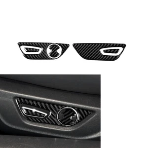 5x For Ford Mustang 2015-2019 Carbon Fiber Car Seat Adjustment Button Trim Cover - Picture 1 of 9