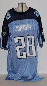 Tennessee Titans Chris Johnson #28 Reebok On Field Kids XL 18/20 Blue Jersey  - Picture 1 of 4