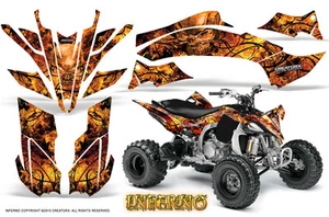YAMAHA YFZ 450R/SE 09-13 ATV GRAPHICS KIT DECALS STICKERS CREATORX INFERNO O - Picture 1 of 1