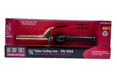 "Rizador Helen Of Troy serie profesional chapado en oro de 3/4"" incluso de alto calor" Foto 1 de 4