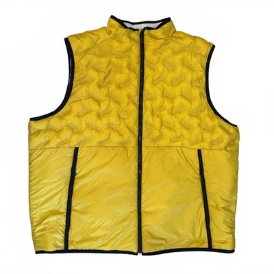 Sherpa-lined quilted puffer vest, yellow – Men’s 3XL - Image 1 of 4
