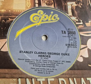 STANLEY CLARKE/GEORGE DUKE - HEROES 12" TA 3860 EPIC 1983 VG+! - Picture 1 of 1
