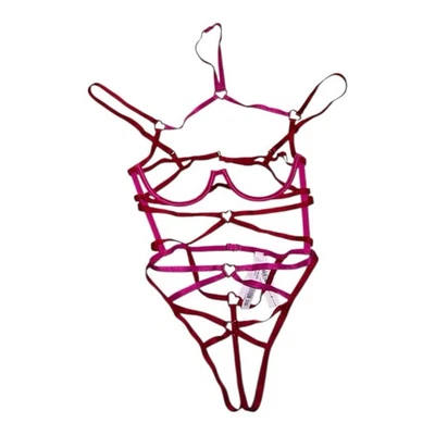 Victoria’s Secret Correas Anillos Corazón Rojo-Rosa TALLA PEQUEÑA Nuevo Foto 1 de 2