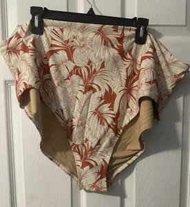 Pantalones de baño para mujer 4x naranja y crema estampado tropical de Old Navy - Imagen 1 de 2