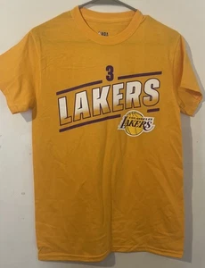 Los Angeles Lakers NBA Mens T Shirt #3 Davis Yellow Size Small-NWOT - Picture 1 of 4