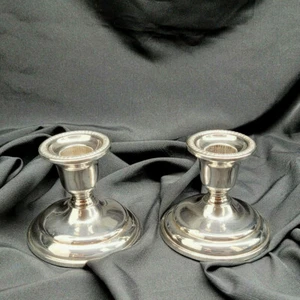 Vintage Pair of Birks Regency Plate Candle Holder Silver plated - Picture 1 of 7