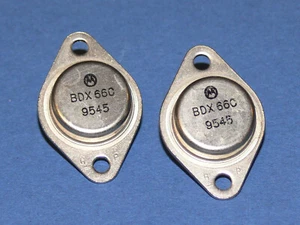 MOTOROLA BDX66C POWER Transistor Silicon PNP 120V 20A 150W TO3 Lot of 2 - Picture 1 of 2