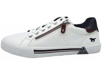 Mustang Herren Sneaker Ice Weiß-Kombi Schuhe 4162-303-203