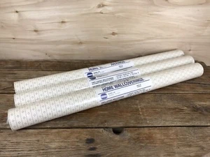 3x Rolls VTG Borden Wallcoverings Vinyl Wallpaper Cottagecore Off White 1983 - Picture 1 of 11