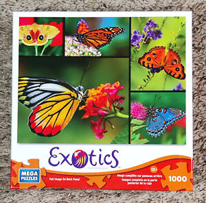 Butterflies MEGA Exotics 1000 Piece Jigsaw Puzzle Complete