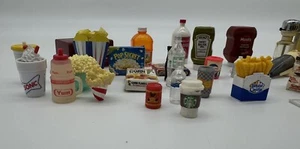25 oggetti alimentari in miniatura marca con nome, casa delle bambole - Foto 1 di 9