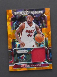 2021-22 Panini Prizm Sensational Swatches Orange Ice Udonis Haslem #SW-UHM (MEM) - Picture 1 of 2