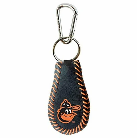 Baltimore Orioles Color Leather Baseball Keychain [New] MLB Key Chain Jewelry Cover
