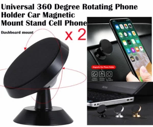 2 soportes magnéticos para teléfono para automóvil con montaje en tablero de instrumentos giratorios 360 para iPhone - Imagen 1 de 6