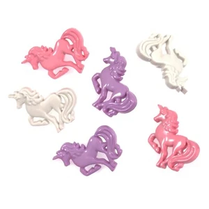 Novelty Buttons UNICORN 8 pieces shank back Trimits 3 colour variety pack mix - Picture 1 of 1