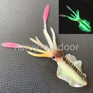 10 PIEZAS Luminoso Suave Pulpo Señuelo Calamar Falda Wobbler Cebo Calamar Plantilla Señuelo de Pesca - Imagen 1 de 35