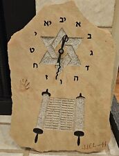 Kokopelli Enterprises Henry Chernoff Flagstone Slab Judaica Clock Hebrew Numbers