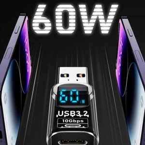 Digital Display Converter Head TYPE-C to USB Supports OTG Data Transfer 60 X7S3 - Zdjęcie 1 z 19
