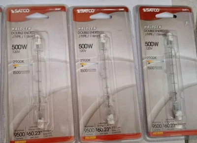 Satco S3497 500 Watt 118mm J-Type Double Ended Light Bulb 3 Qty - Image 1 of 4