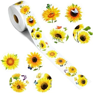 25 Pegatinas Girasol Fiesta Favores Suministro Maestro Sobre Sellos Primavera Boda - Imagen 1 de 1
