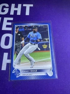 2022 Topps Series 2 Blue Parallel Yandy Diaz #496 Tampa Bay Rays - Picture 1 of 2