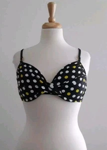 Catalina Black Polka Dot Bikini Top Size L/G (36/38 C/D) - Picture 1 of 6