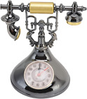 Retro Telephone Clock, Vintage Alarm Clock with Large Numerals, Accurate Time, B