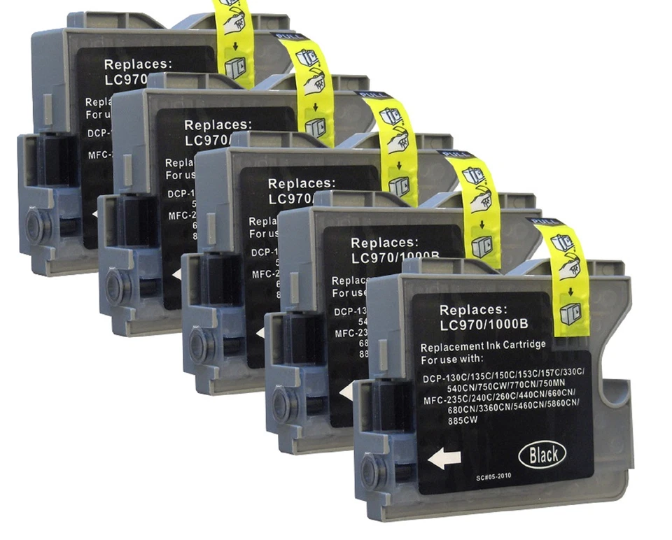 5 Tintenpatronen kompatibel mit Brother DCP130C DCP135C MFC235C MFC260c DCP330C - Bild 1 von 1